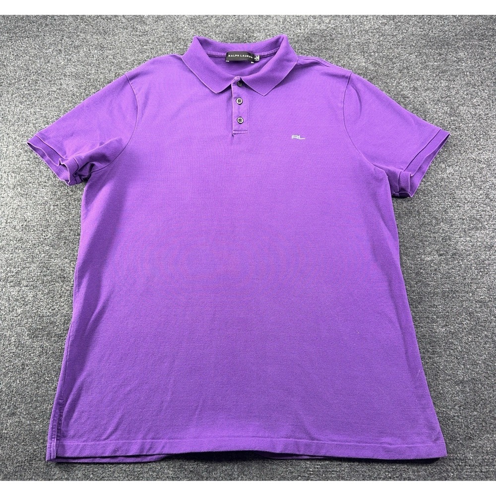 Ralph Lauren Black Label purple Polo Shirt Size XL (fits Like L) EUC